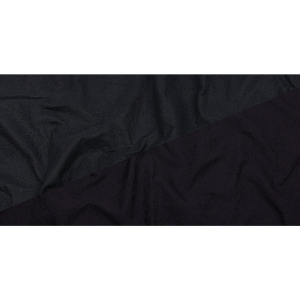 Navy Textured Polyester Woven Bonded to Gray Brushed Cotton Coating