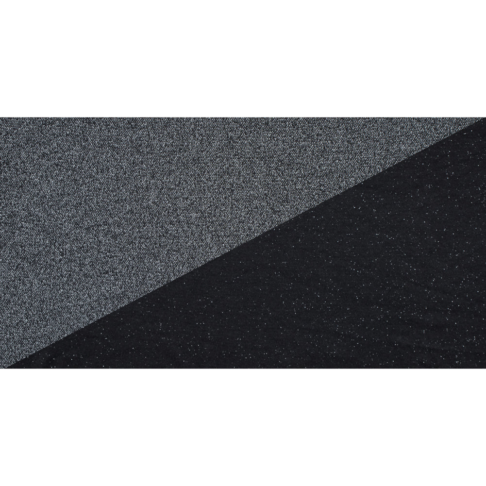 Black and White Double Faced Polyester Knit