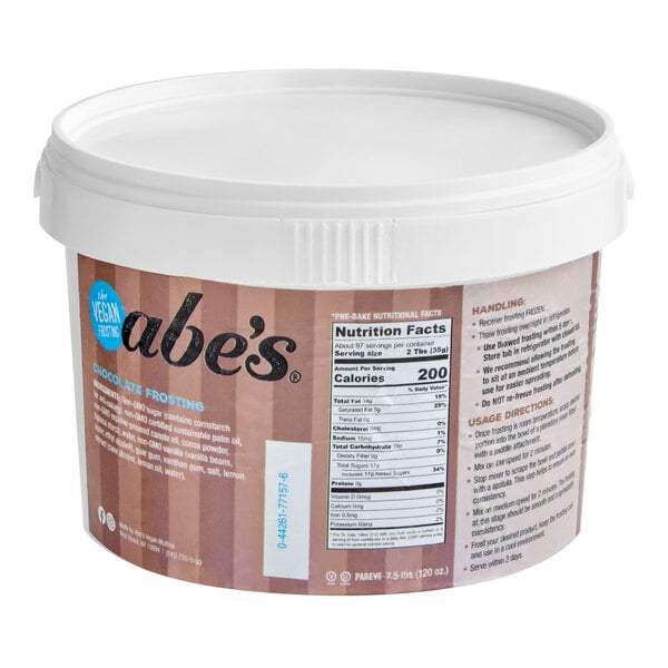 Abe's Vegan Chocolate Frosting 7.5 lb. - 2/Case