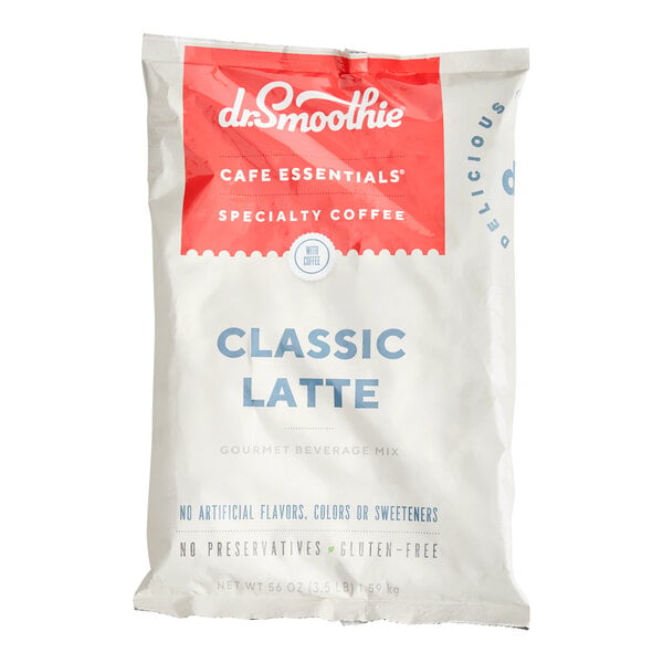 Dr. Smoothie Cafe Essentials Classic Latte Beverage Mix 3.5 lb. - 5/Case