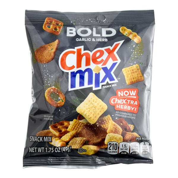Chex Mix Bold Garlic & Herb Snack Mix 1.75 oz. - 60/Case