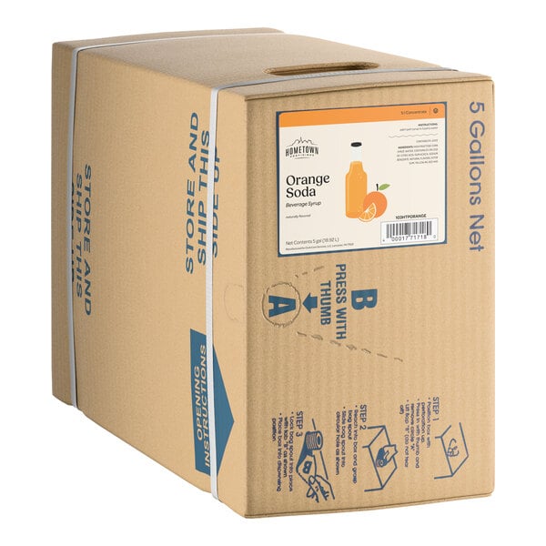 Hometown Provisions Orange Beverage / Soda Syrup 5 Gallon Bag in Box