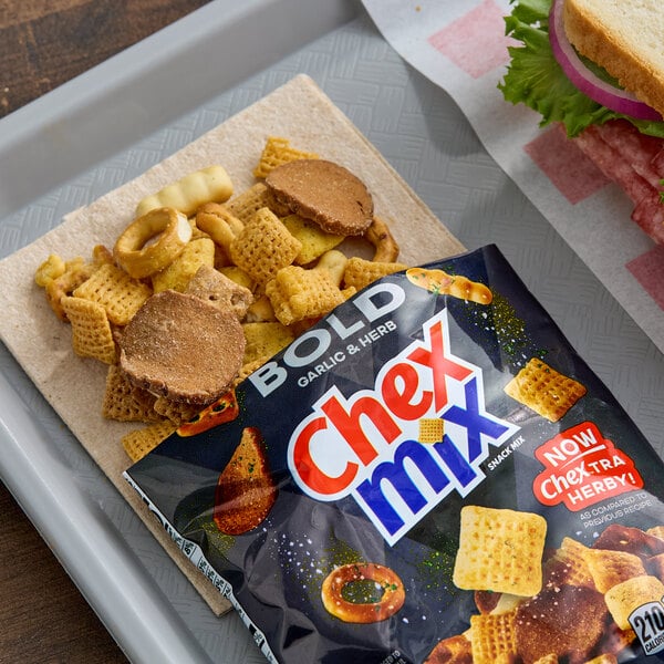 Chex Mix Bold Garlic & Herb Snack Mix 1.75 oz. - 60/Case