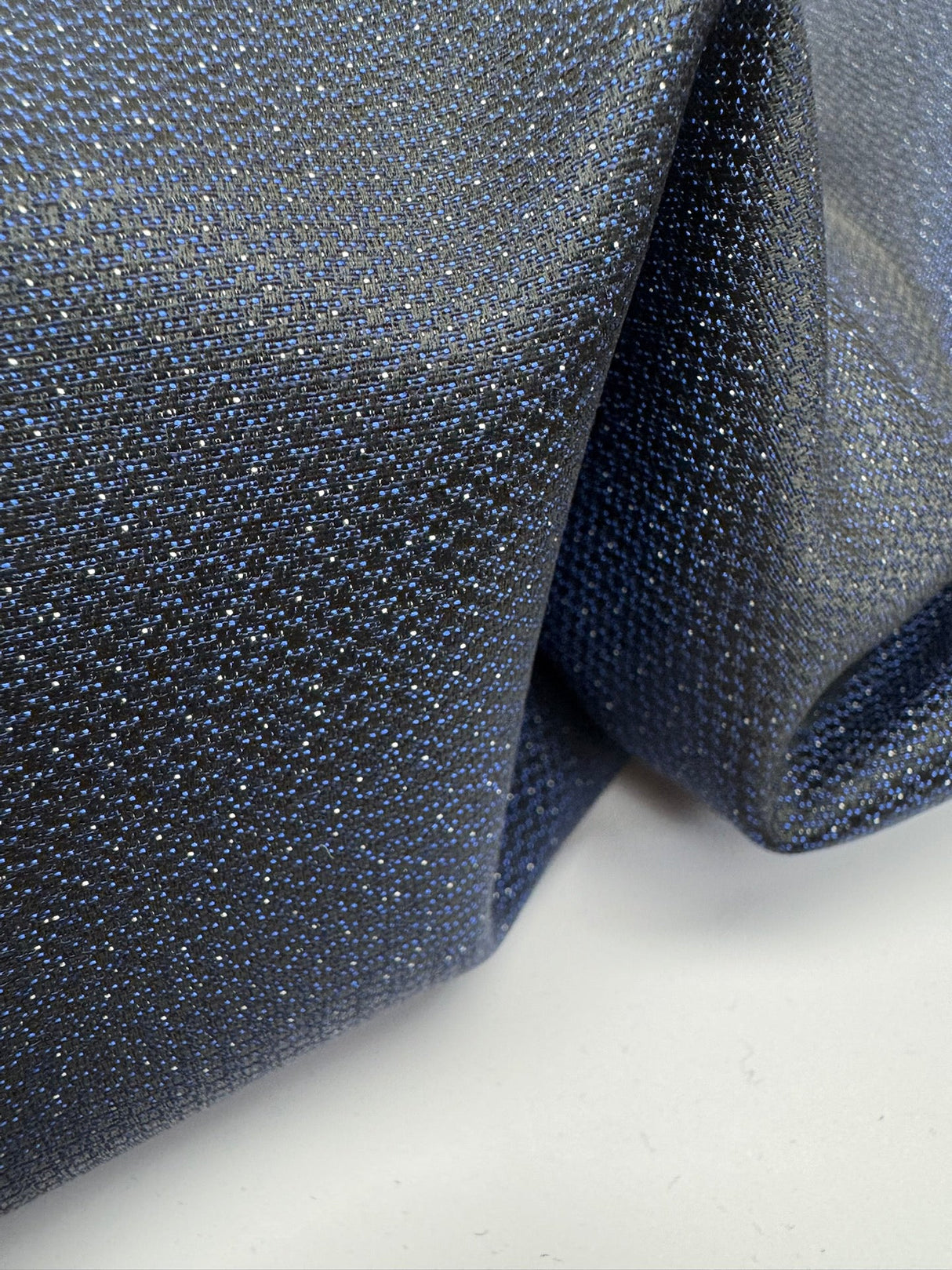 Wool Changeant Fabric Blue Black