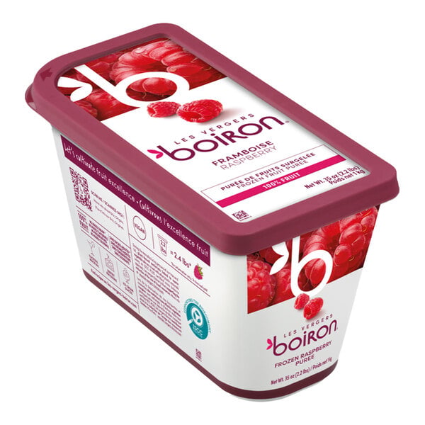 Les Vergers Boiron Red Raspberry 100% Fruit Puree 2.2 lb.