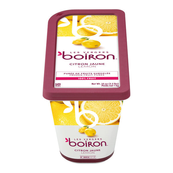 Les Vergers Boiron Lemon 100% Fruit Puree 2.2 lb. - 6/Case