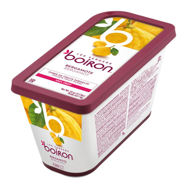 Les Vergers Boiron Bergamot 100% Fruit Puree 2.2 lb. - 3/Case