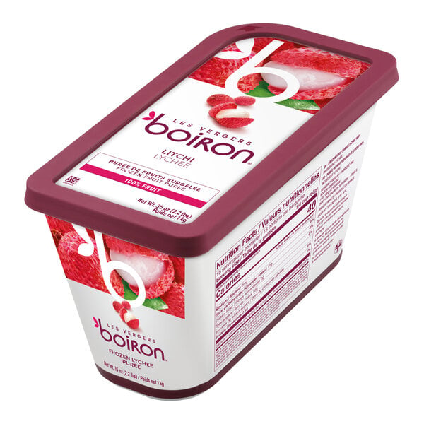 Les Vergers Boiron Lychee 100% Fruit Puree 2.2 lb. - 6/Case