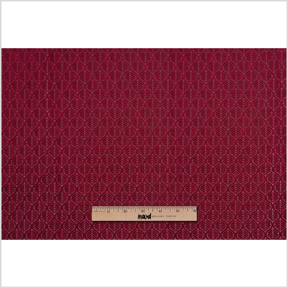 Ruby Geometric Cut Velvet