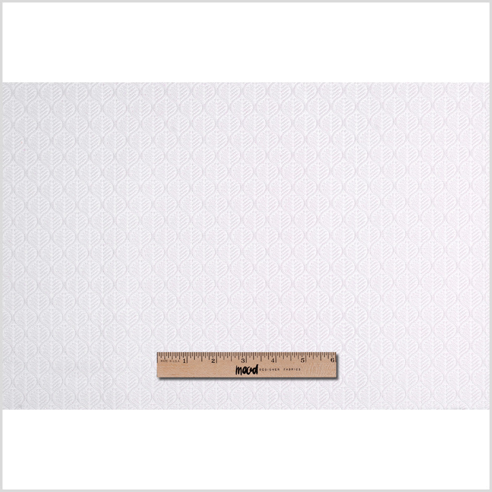 Ivory Geometric Cut Velvet