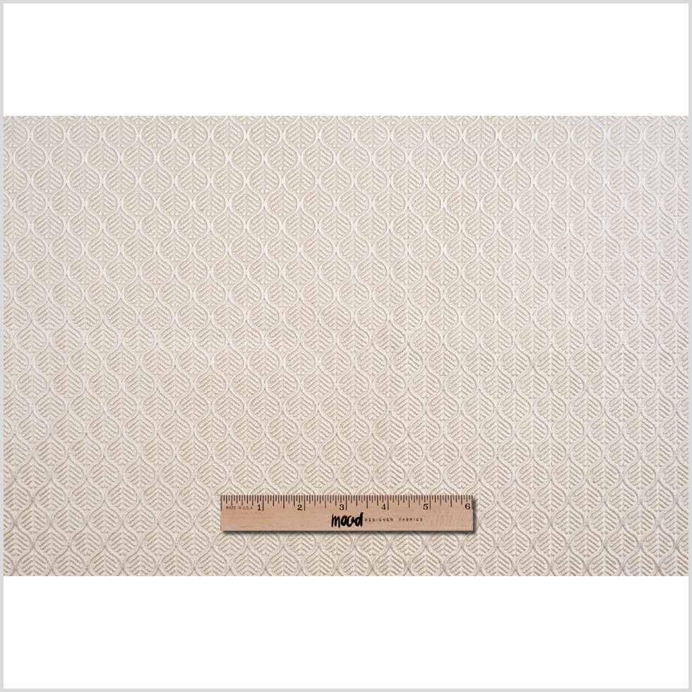 Beige Geometric Cut Velvet