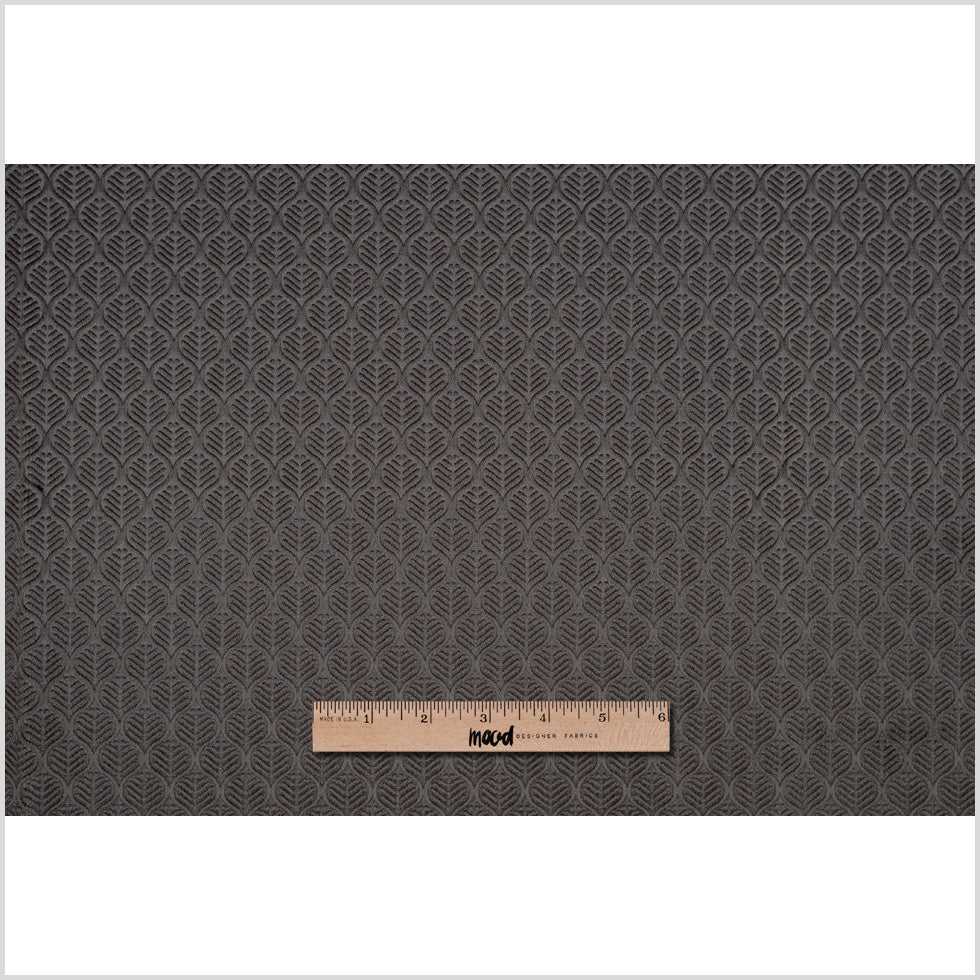 Stone Gray Geometric Cut Velvet
