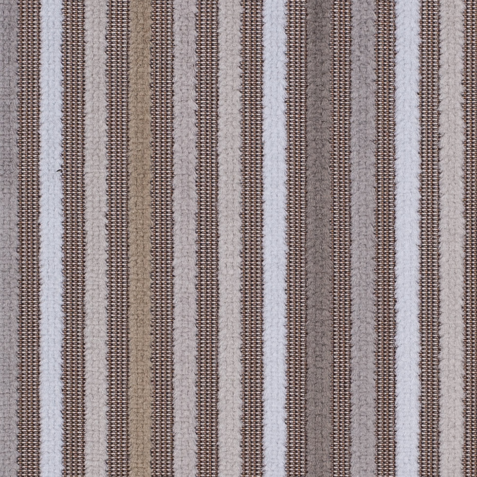 Beige and Ivory Striped Velvet