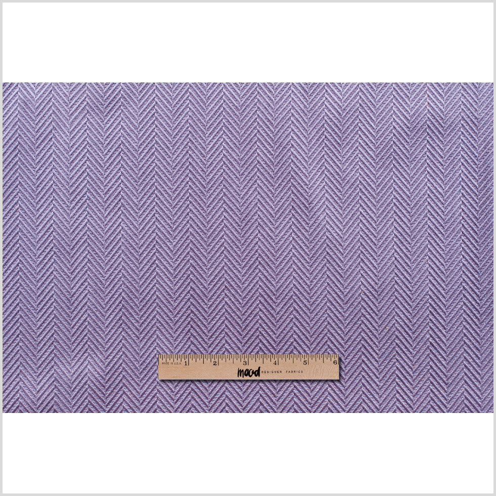 Iced Lilac Herringbone Cut Velvet