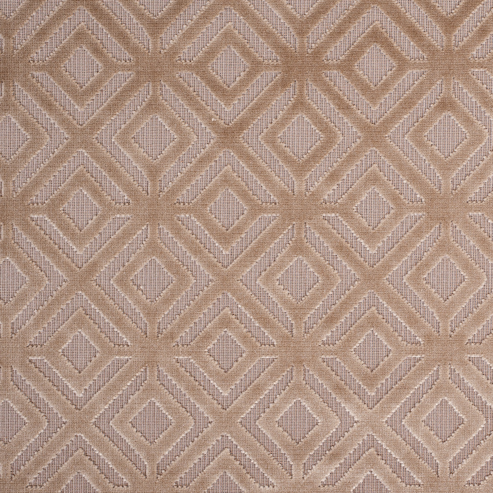Camel Geometric Cut Velvet