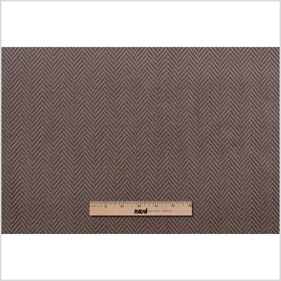 Espresso Herringbone Cut Velvet