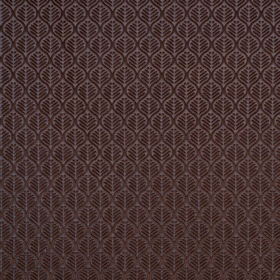 Brown Geometric Cut Velvet