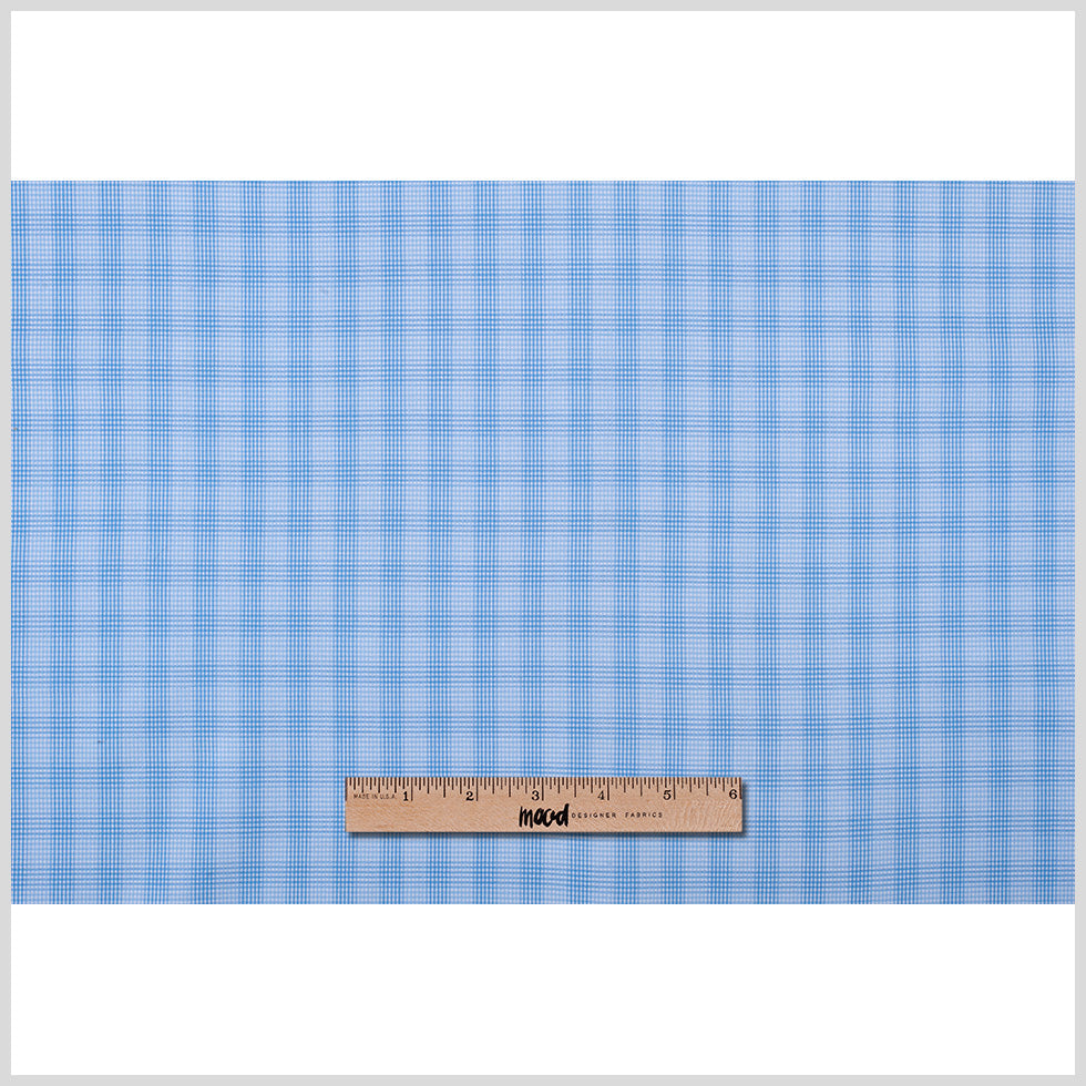 Blue Checkered Cotton Shirting