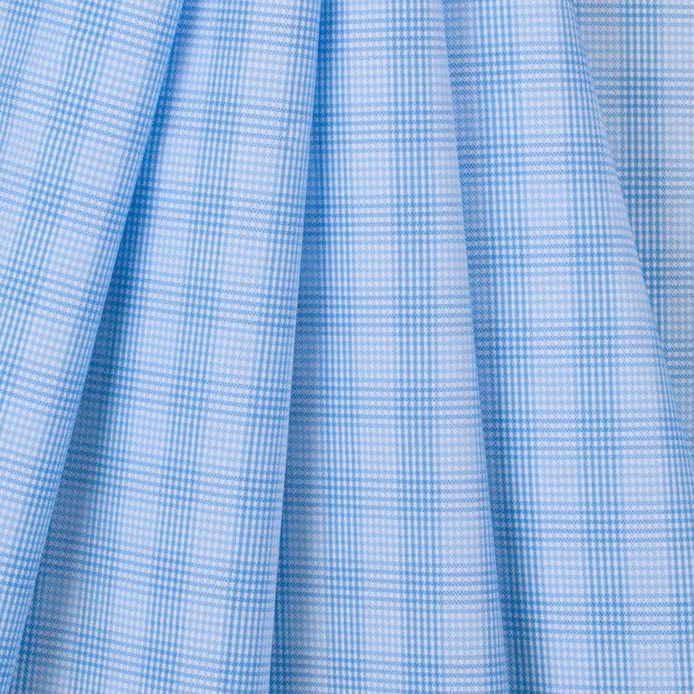 Blue Checkered Cotton Shirting