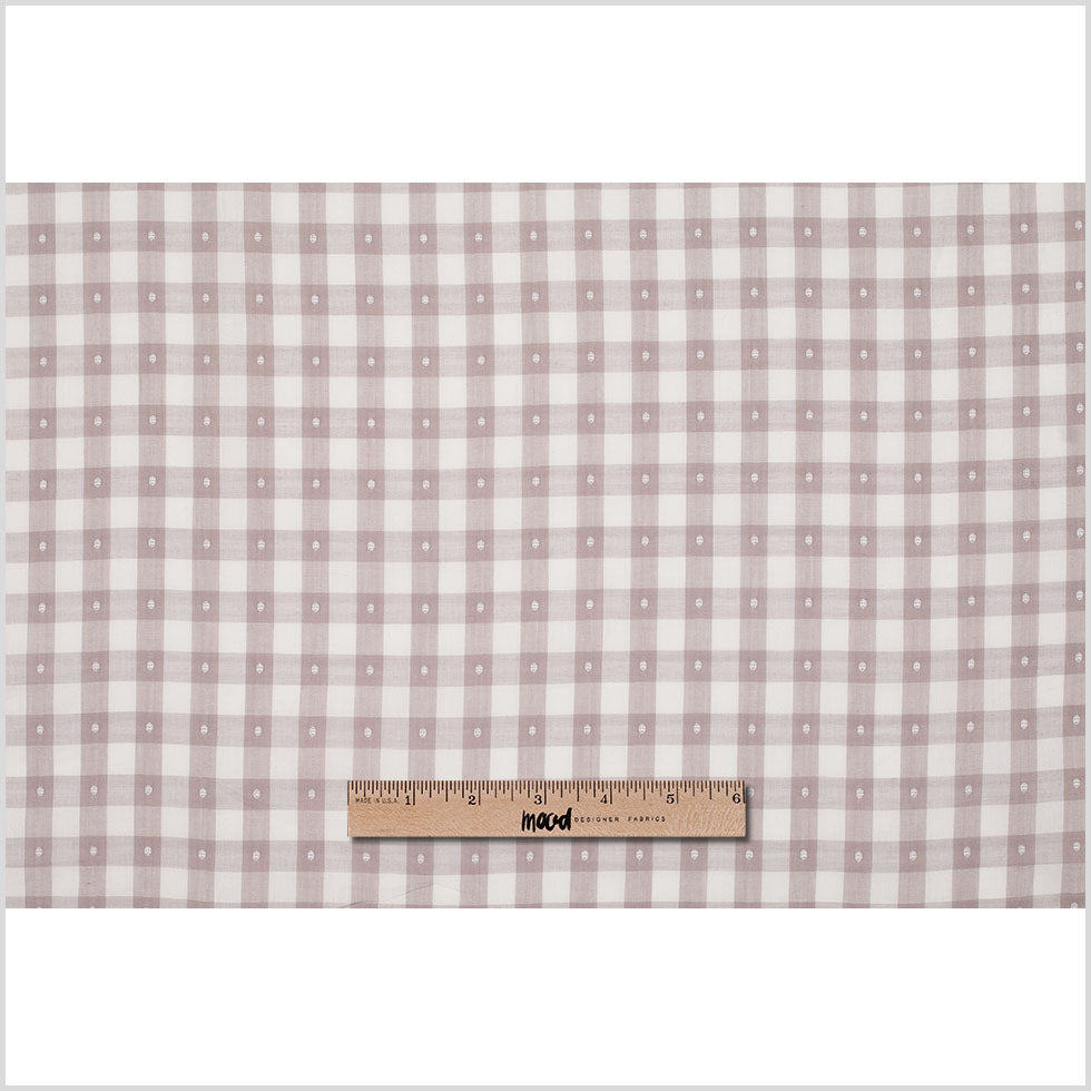 Steven Alan Beige/Ecru Checkered Cotton Shirting