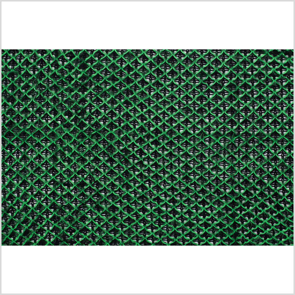 Lacey Diamonds Acrylic Knit - Black and Bright Green