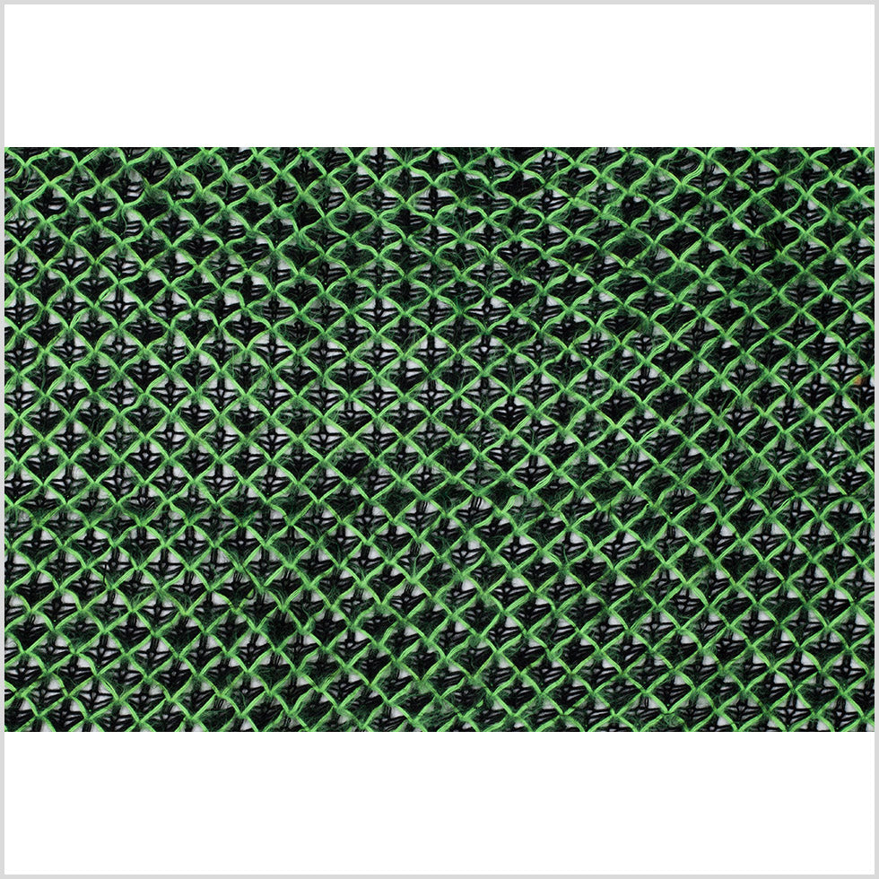 Lacey Diamonds Acrylic Knit - Black and Neon Green