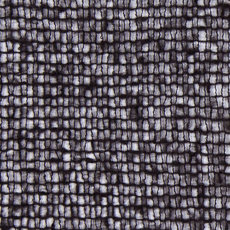 Black Open Weave Wool-Blend Sweater Knit