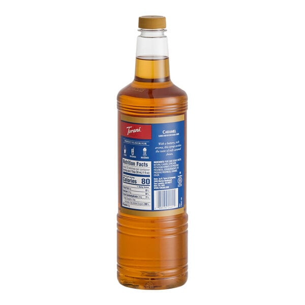 Torani Caramel Flavoring Syrup Plastic Bottle 1 Liter - 6/Case