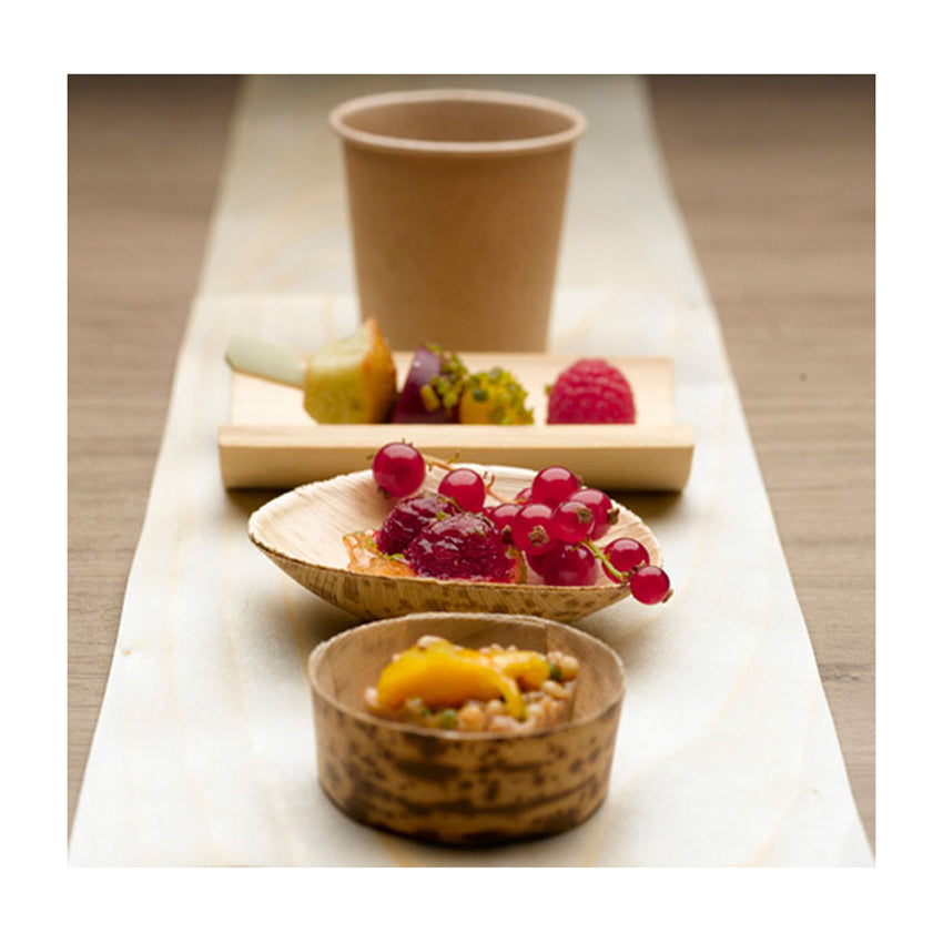 Packnwood Mini Bamboo Leaf Round Dish, 2 oz., 3.1" Dia., Case of 1000