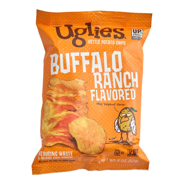 Uglies Buffalo Ranch Kettle Potato Chips 2 oz. - 24/Case