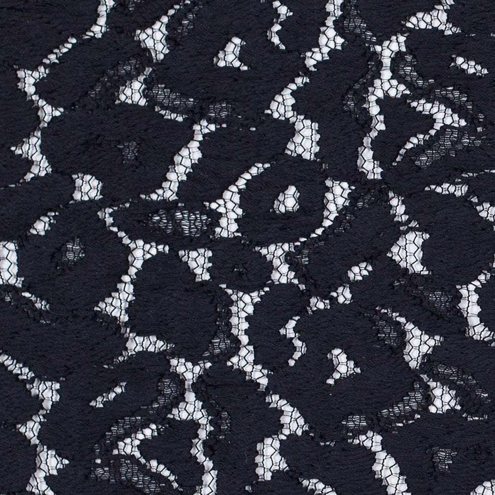 NYC Designer Black Midweight Cotton Lace