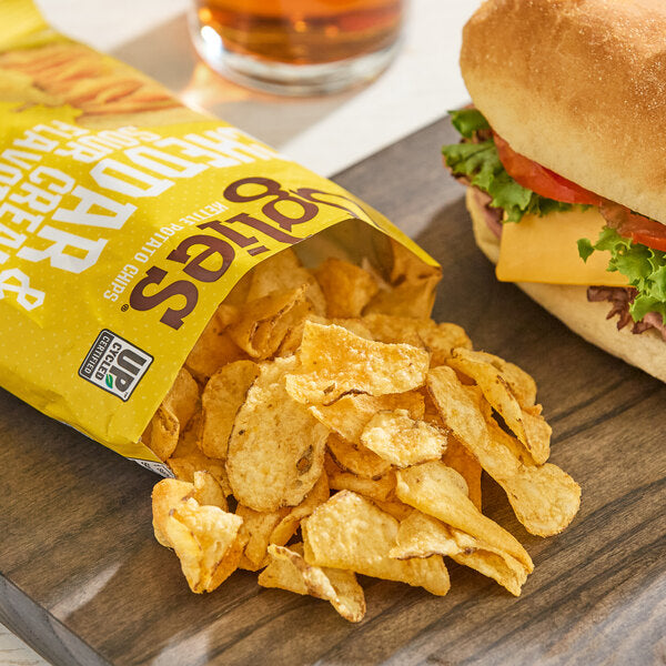 Uglies Cheddar and Sour Cream Kettle Potato Chips 2 oz. - 24/Case