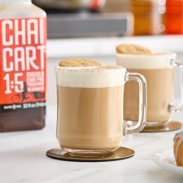 David Rio Chai Cart® Masala Chai Tea 5:1 Super Concentrate 32 fl. oz. - 4/Case