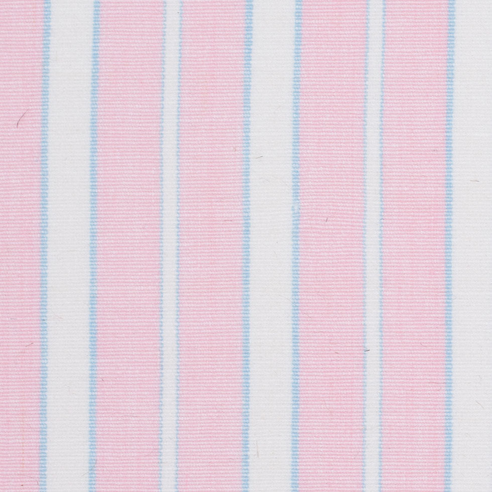 Baby Pink, Blue and White Striped Handwoven Cotton