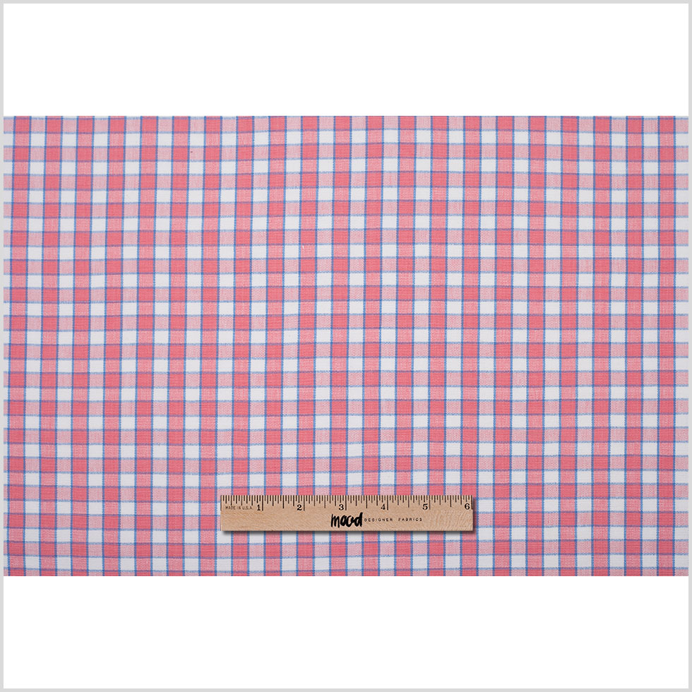 Cotton Candy Pink and Blue Checked Handwoven Cotton