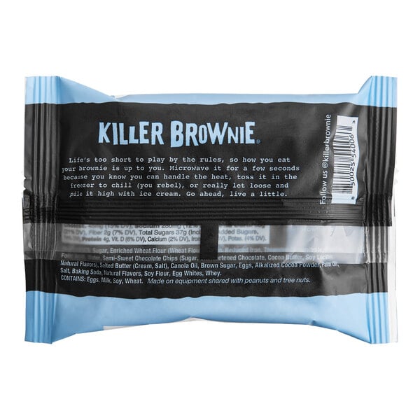 Killer Brownie Individually Wrapped Brookie Brownie 3.5 oz. - 44/Case