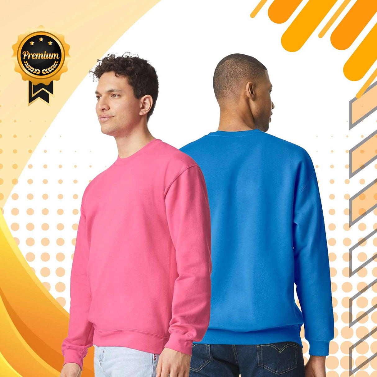 Gildan® Unisex Soft style Midweight Crewneck Sweatshirt Soft Comfortable Everyday Fit.