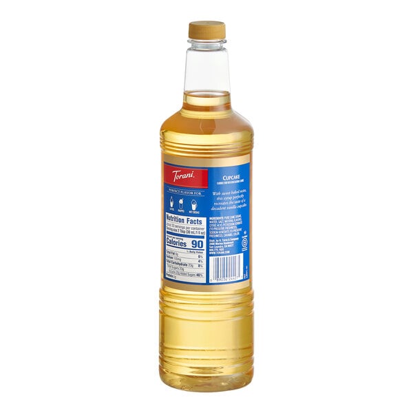 Torani Cupcake Flavoring Syrup Plastic Bottle 1 Liter - 6/Case