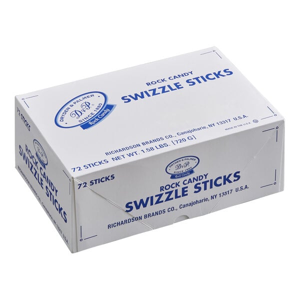 Roses Dryden and Palmer Assorted Unwrapped Rock Candy Swizzle Stick - 288/Case