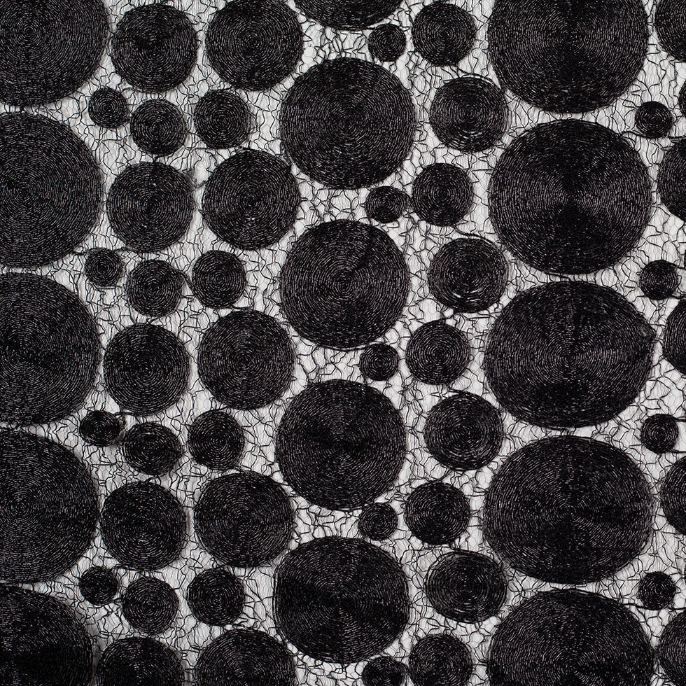 Black Polyester Novelty Lace