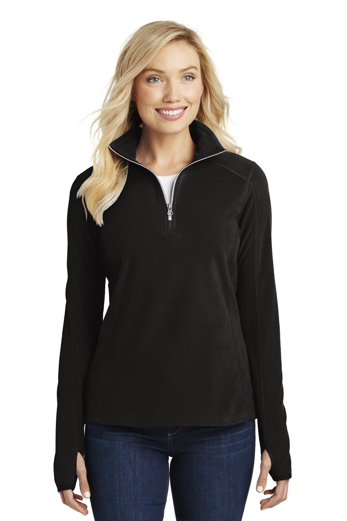 Port Authority® Women's Microfleece 1/2-Zip Pullover Lightweight Warm Layer for Outdoors