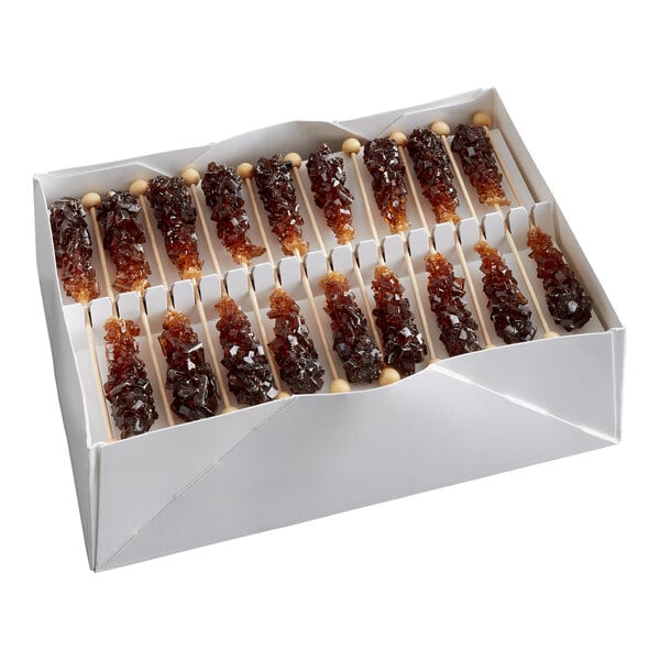 Roses Dryden and Palmer Amber Unwrapped Rock Candy Swizzle Stick - 288/Case