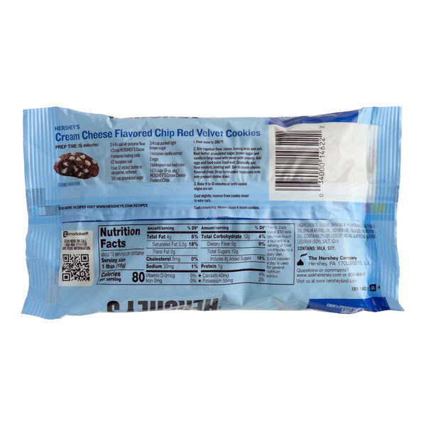 HERSHEY'S 1M Cream Cheese Flavored Baking Chips 8 oz. - 12/Case