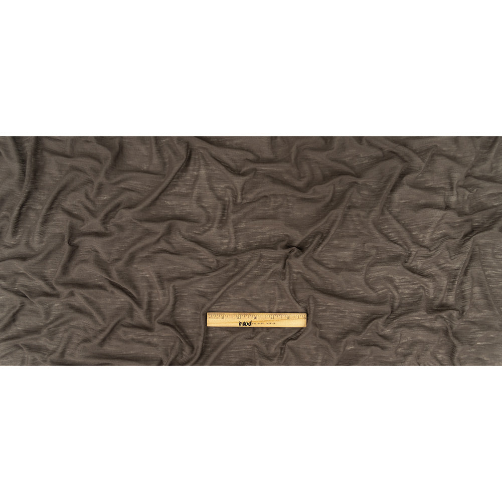Heathered Dark Gray Sheer Rayon Jersey