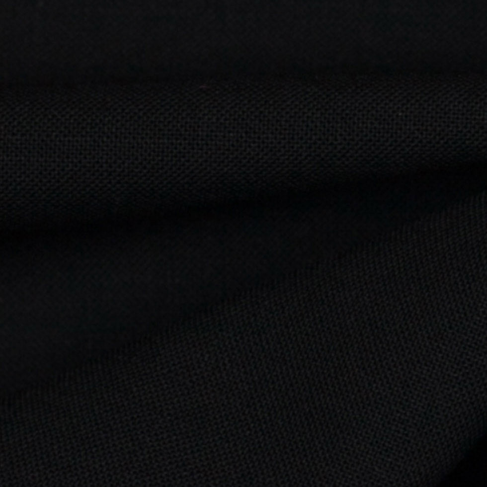 Italian Black Wool-Spandex Suiting