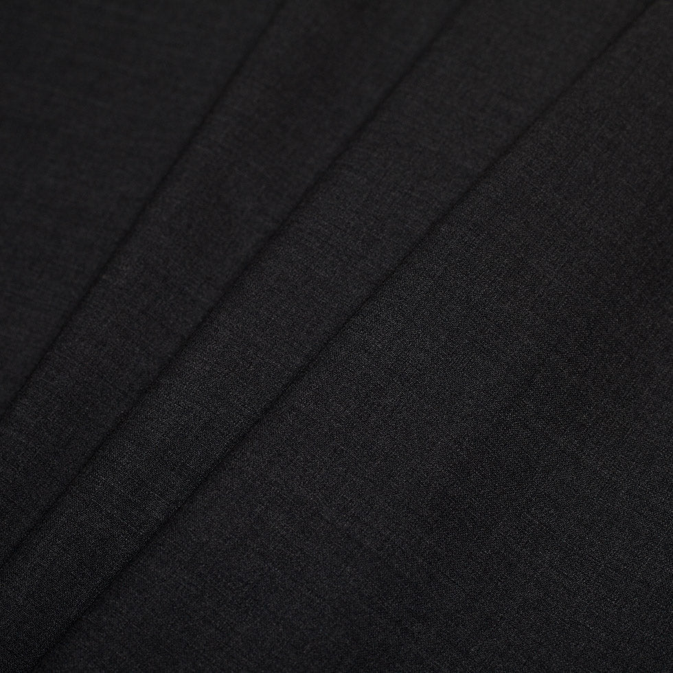 Italian Dark Gray Wool-Spandex Suiting