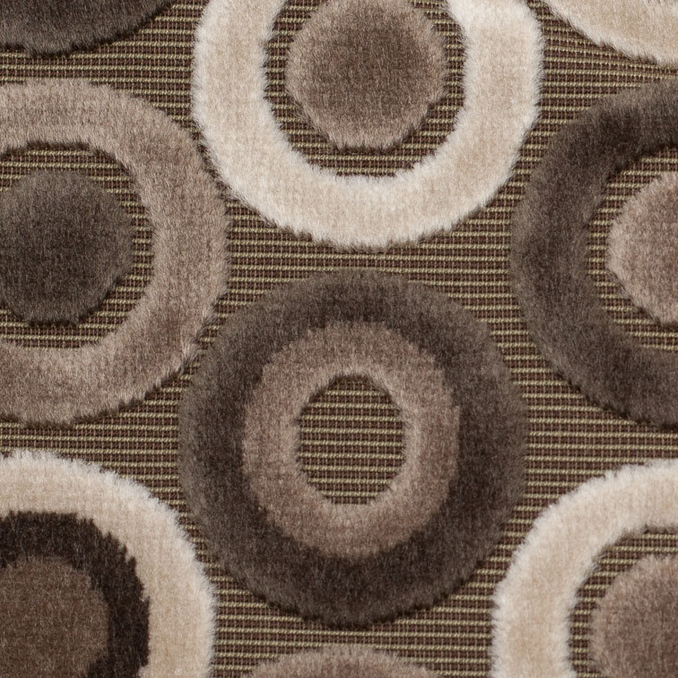 Gray/Beige Geometric Velvet
