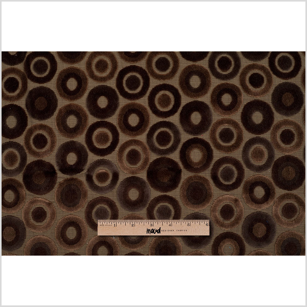 Brown Geometric Velvet
