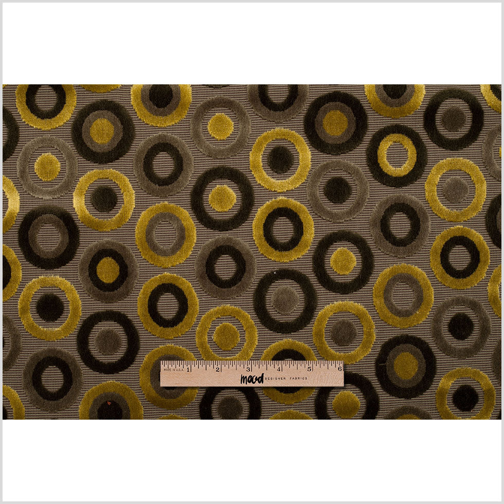 Green Geometric Velvet