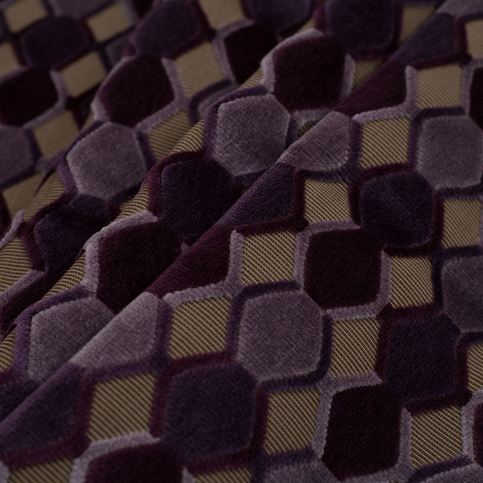 Purple Geometric Velvet